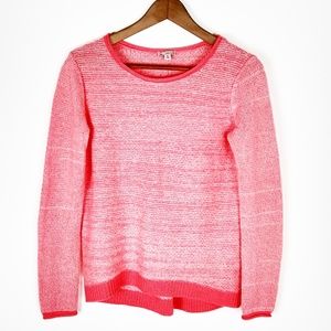 GAP | Neon Coral Long-sleeve Scoop-neck Sweater XS